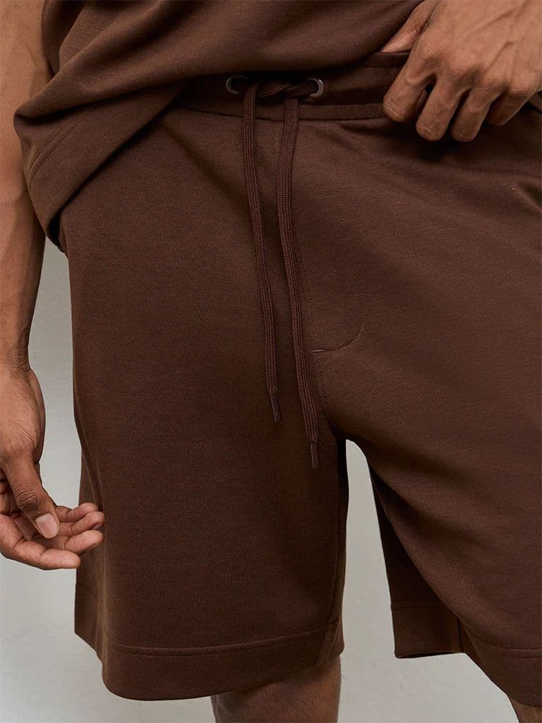 Nuoflexx Brown Relaxed-Fit Mid-Rise Shorts — photo 3