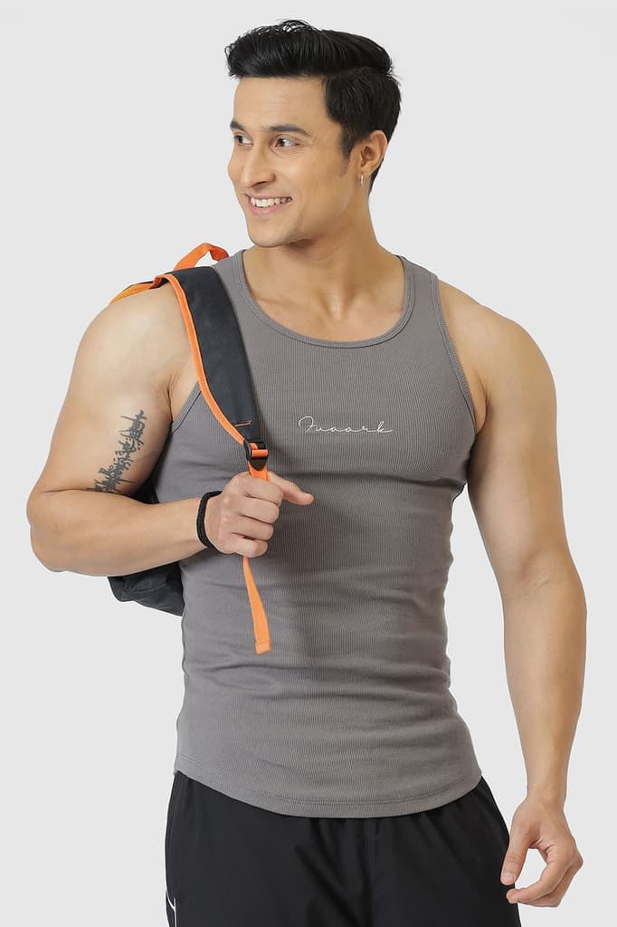 Ribbed Tank Grey — photo 2