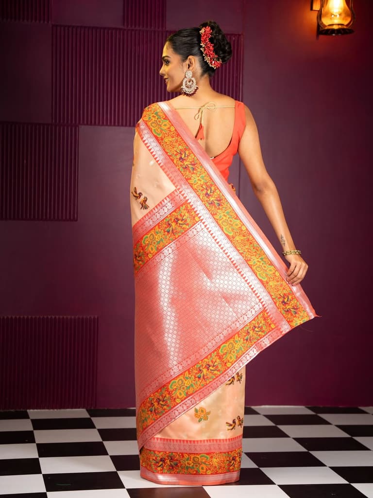 Mimosa Women's Woven Design Banarasi Style Art Silk Saree With Blouse Piece : SA00001992PCFREE — photo 4