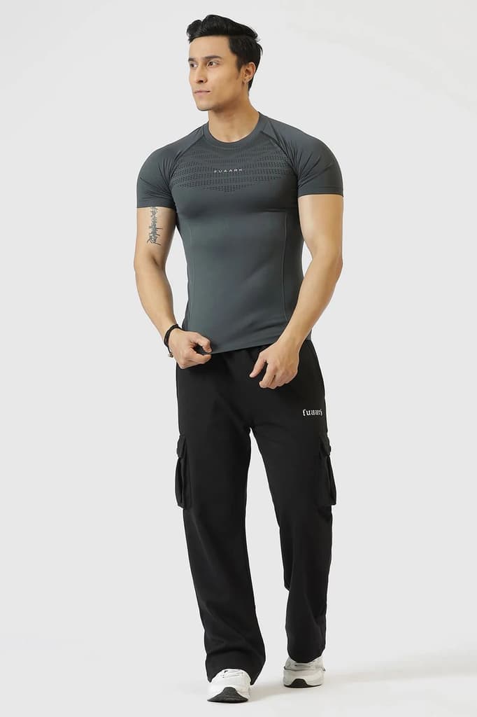 Power Seamless T-shirt Grey/Fuaark — photo 4