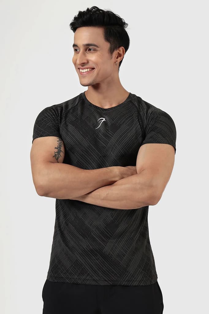 Ozone Jacquard T-shirt Black — photo 4