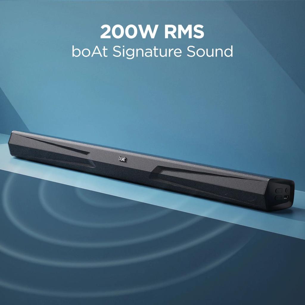 boAt Aavante Bar Quake | 200W RMS boAt Signature Sound, 2.1 Channel Soundbar with Wired Subwoofer, Entertainment EQ Modes, Bluetooth v5.3, USB, AUX, HDMI (ARC) — photo 2