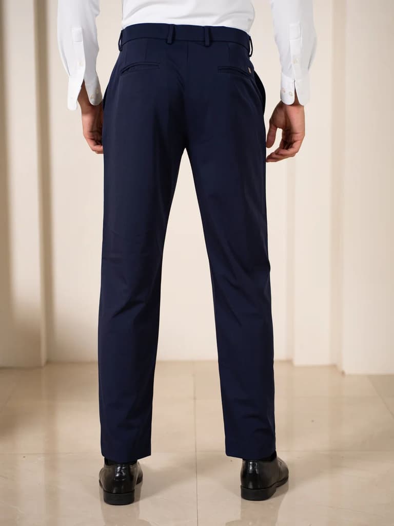Workday Navy 925 Relaxed Fit Smart Formal Trousers — photo 5