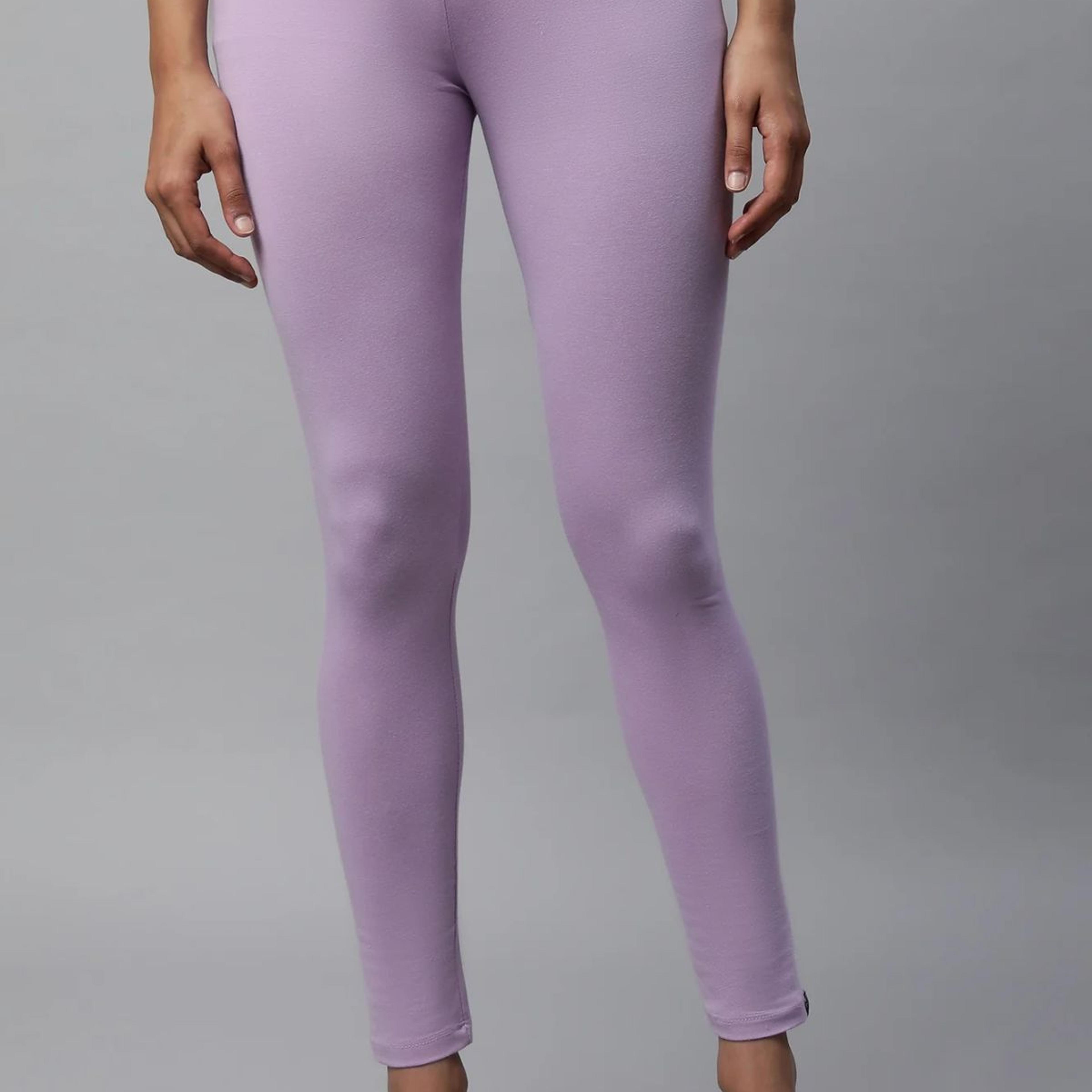 Mauve Cotton Lycra Tights