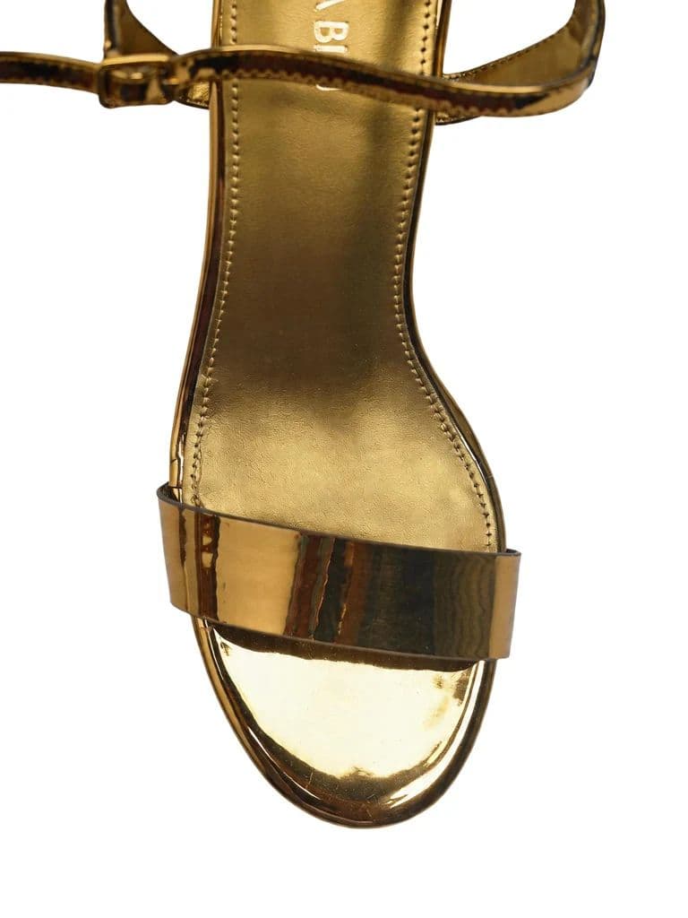 LUNA BLU Bronze Metallic Heeled Sandals — photo 4