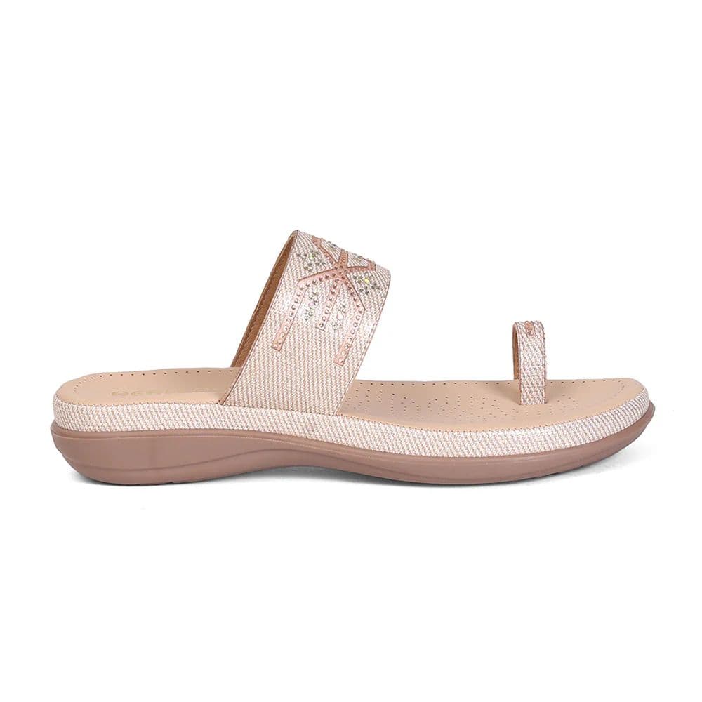 Healers ESL-2 Women's Peach Casual Slip-On Slippers - PARTY EDIT Special — photo 2