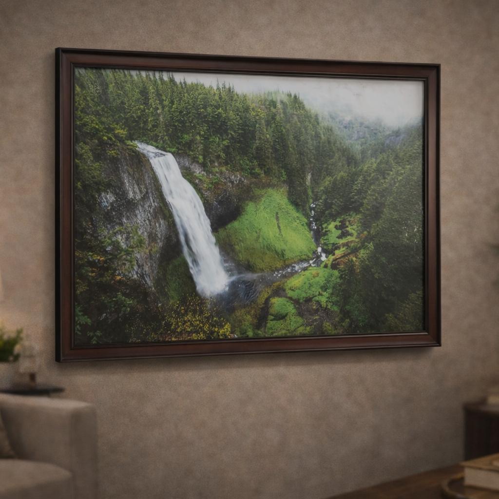 Emerald Falls Nature Canvas