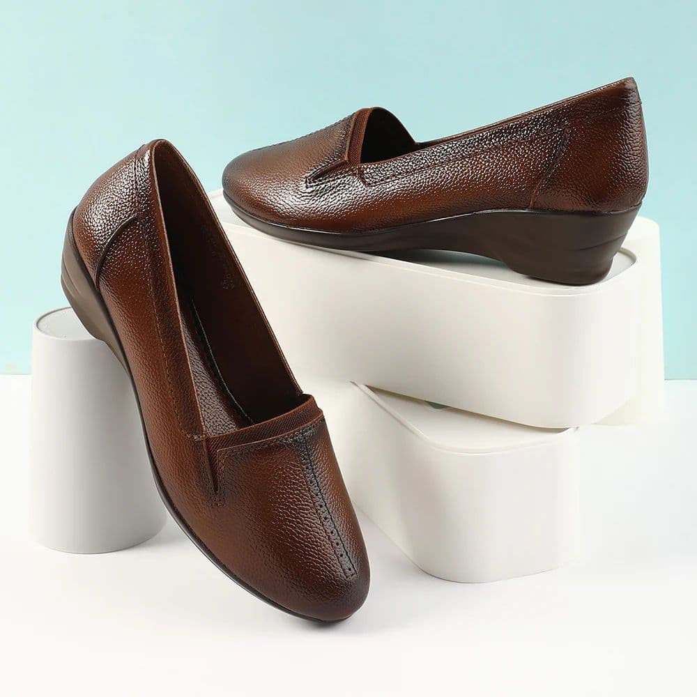 Healers Tan Ballerina Shoes For Women TLO-26 By Liberty — photo 4