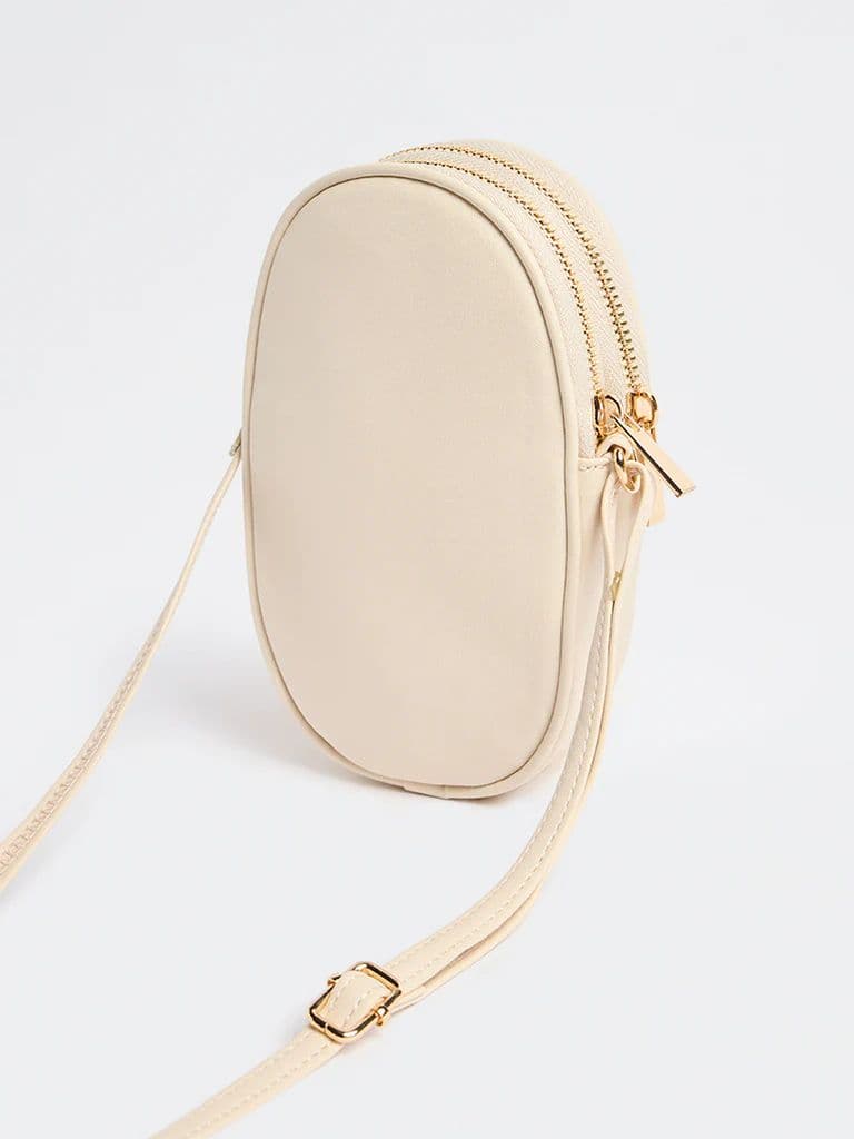 Westside Ivory Quilted Phone Sling Bag