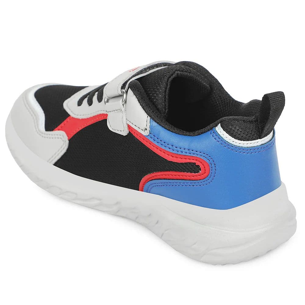 LEAP7X Black Sports Non Lacing Walking Shoes for Kids HINKS-15E by Liberty — photo 4