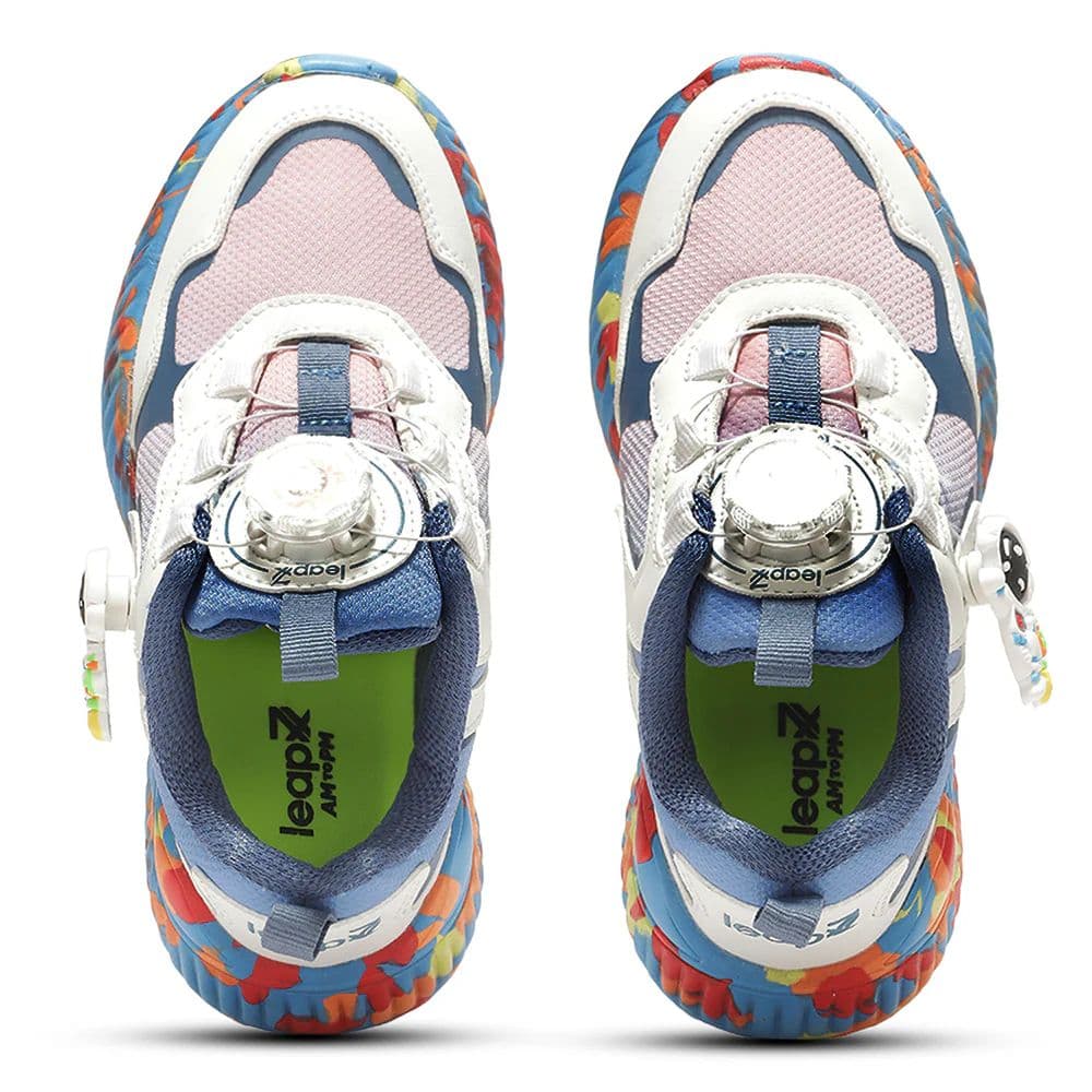 LEAP7X Blue Sports Non Lacing Walking Shoes for Kids NITKID-20 by Liberty — photo 9