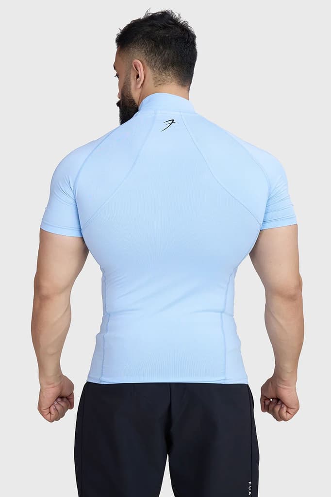 High Neck Compression T-shirt Glacial Blue — photo 6