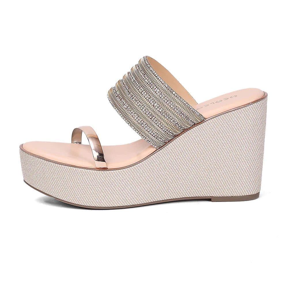 Healers STY-113 Women's Peach Casual Wedge Heeled Sandals - PARTY EDIT Special — photo 5