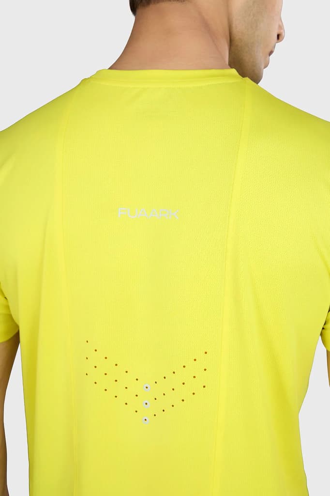 Laser Cut Running T-shirt Yellow — photo 5