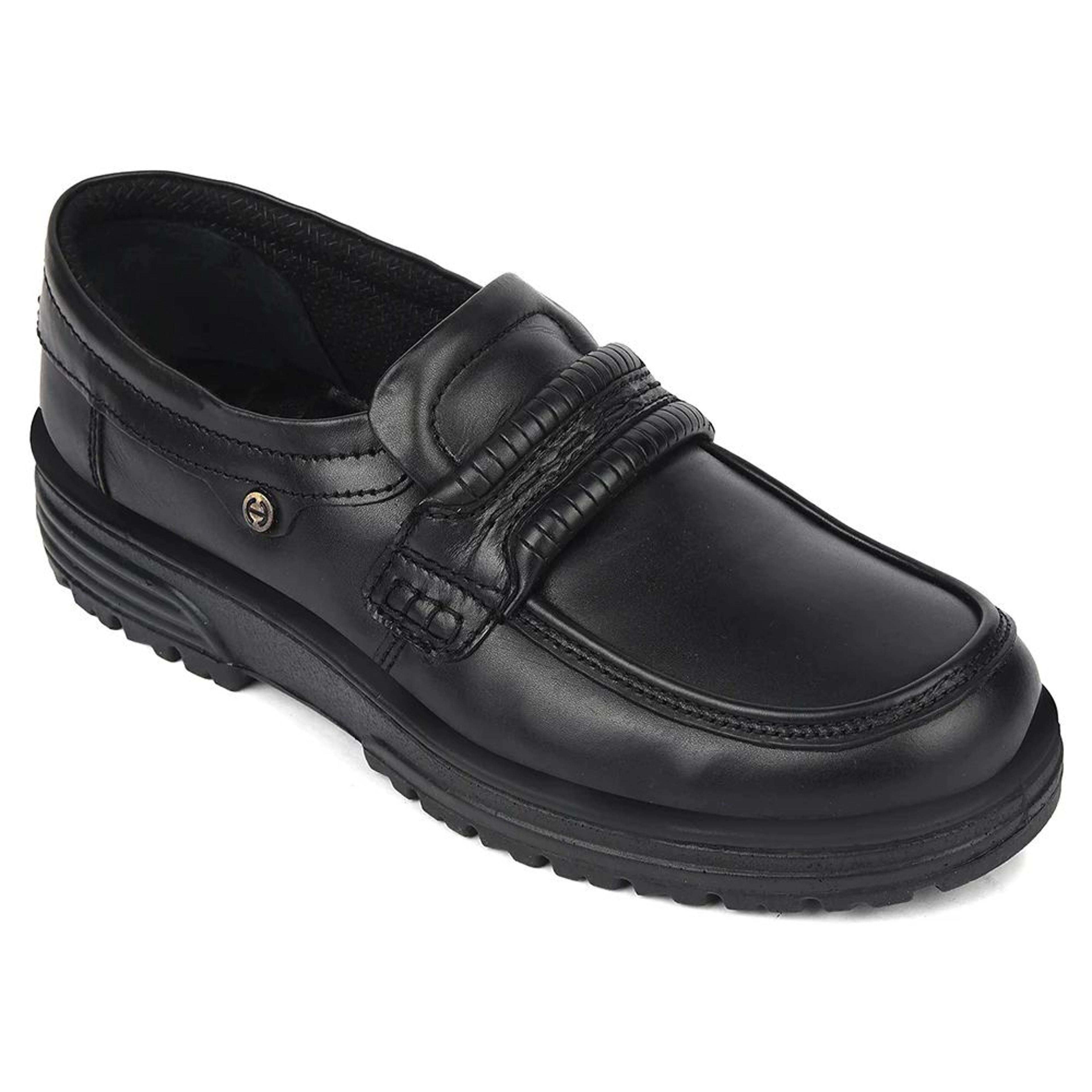 Healers Black Formal Non Lacing Derby Shoes For Men 719054AN By Liberty