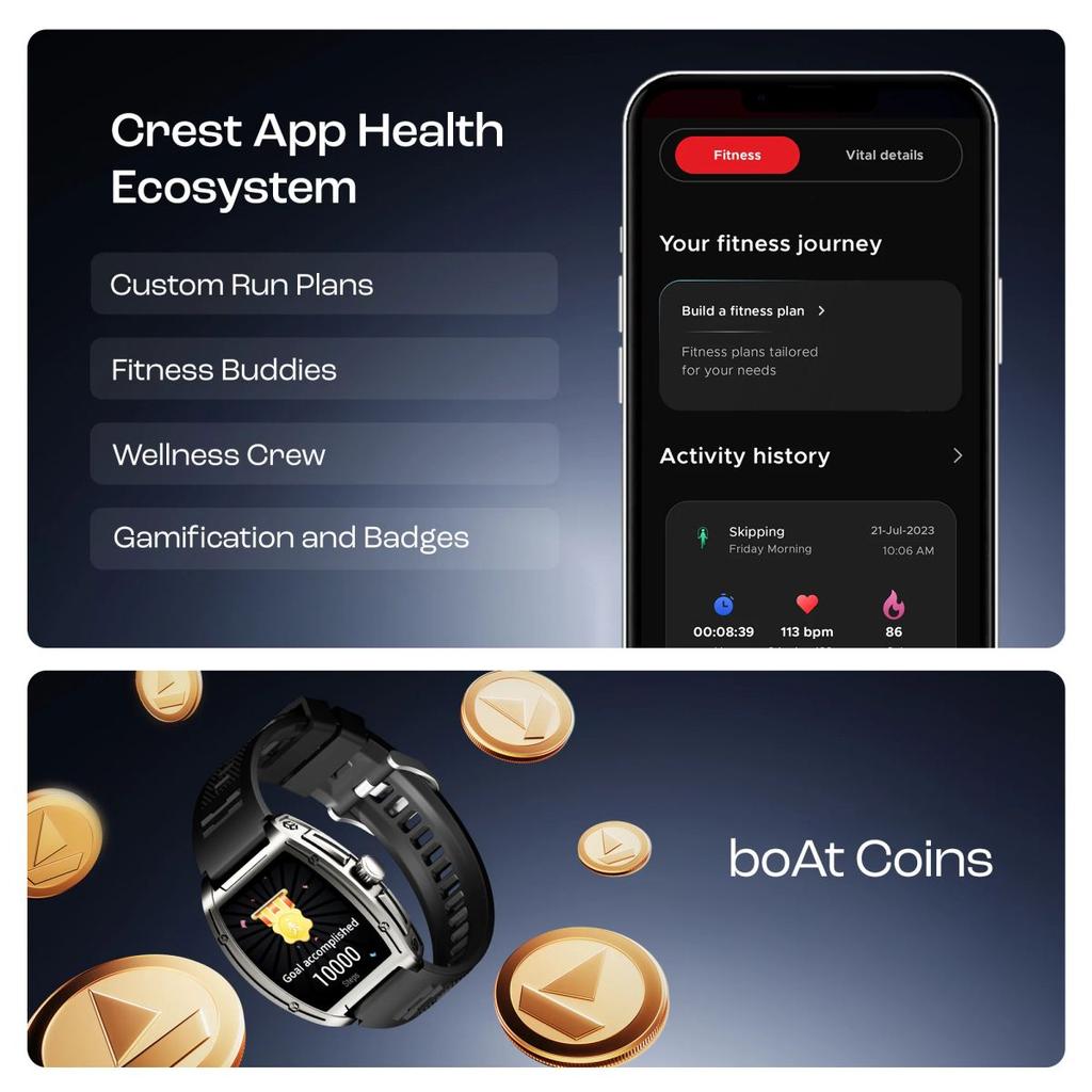 boAt Enigma Ascend | Smartwatch with 1.75" HD Display, Functional Crown, Luxurious Metal Body, 100+ Sports Modes — photo 10