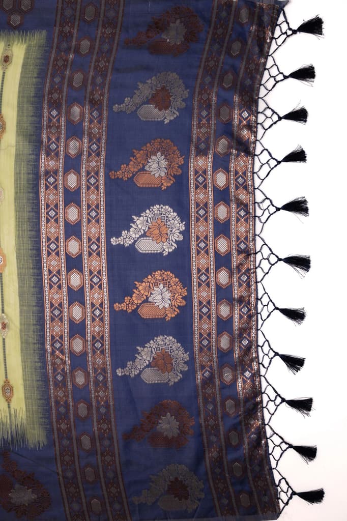 Mimosa Women's Woven Design Banarasi Style Art Silk Saree With Blouse Piece : SA00001795PSFREE — photo 7