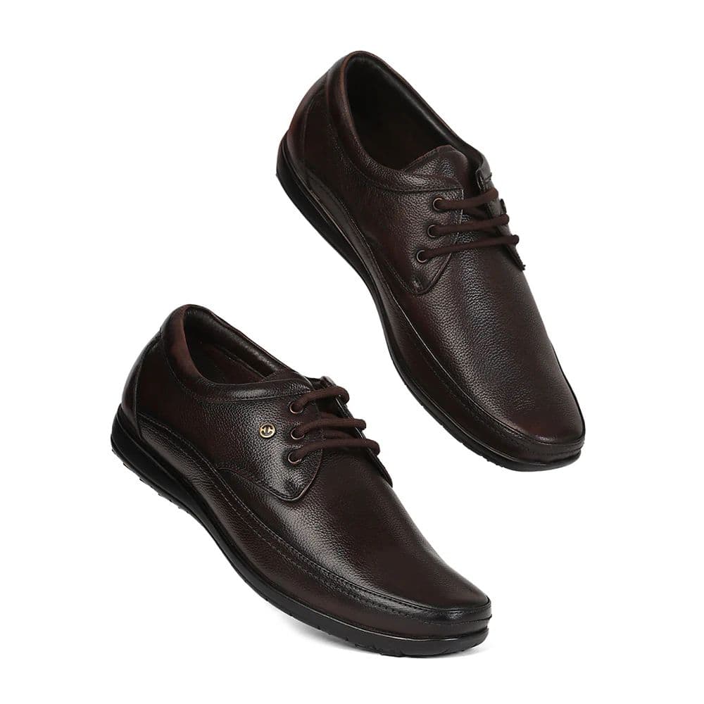 Healers HA1-12 Brown Formal Lacing Derby Shoes for Men by Liberty — photo 7