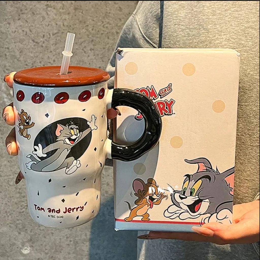 Tom And Jerry Ceramic Mug With Straw — photo 6