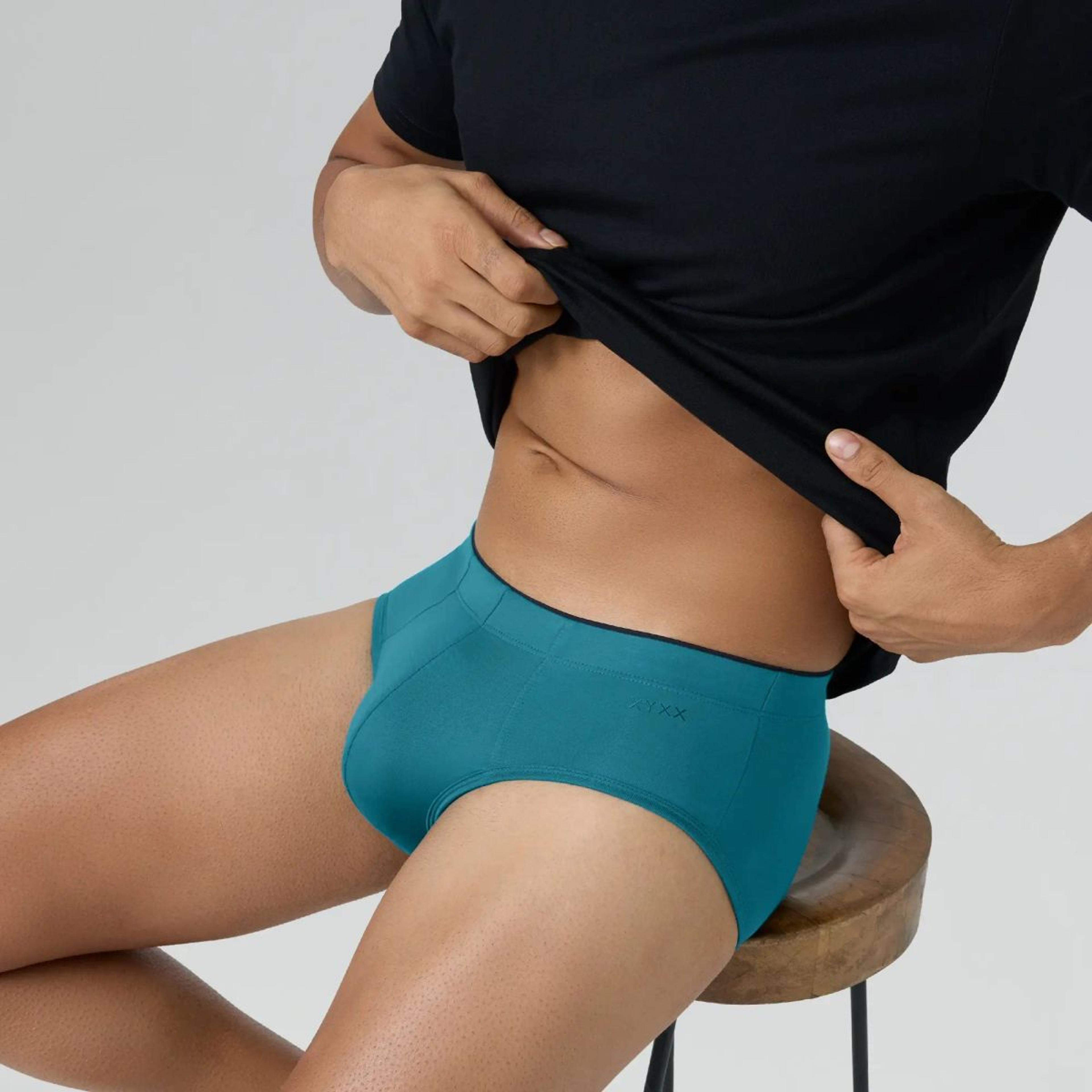 Super Combed Cotton-Modal Briefs - Ocean Blue
