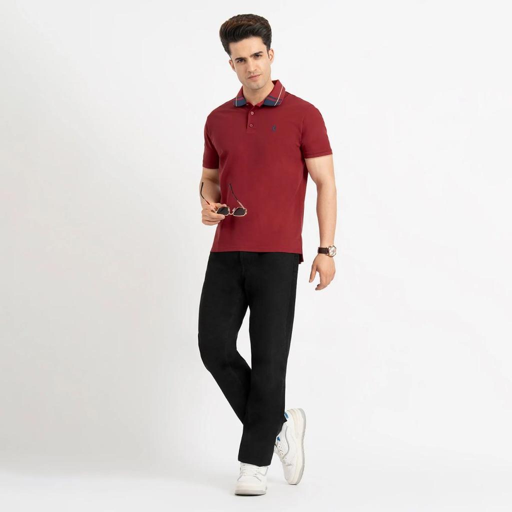 T Shirts for Men in Red | Polo Half Sleeve T Shirt — photo 4