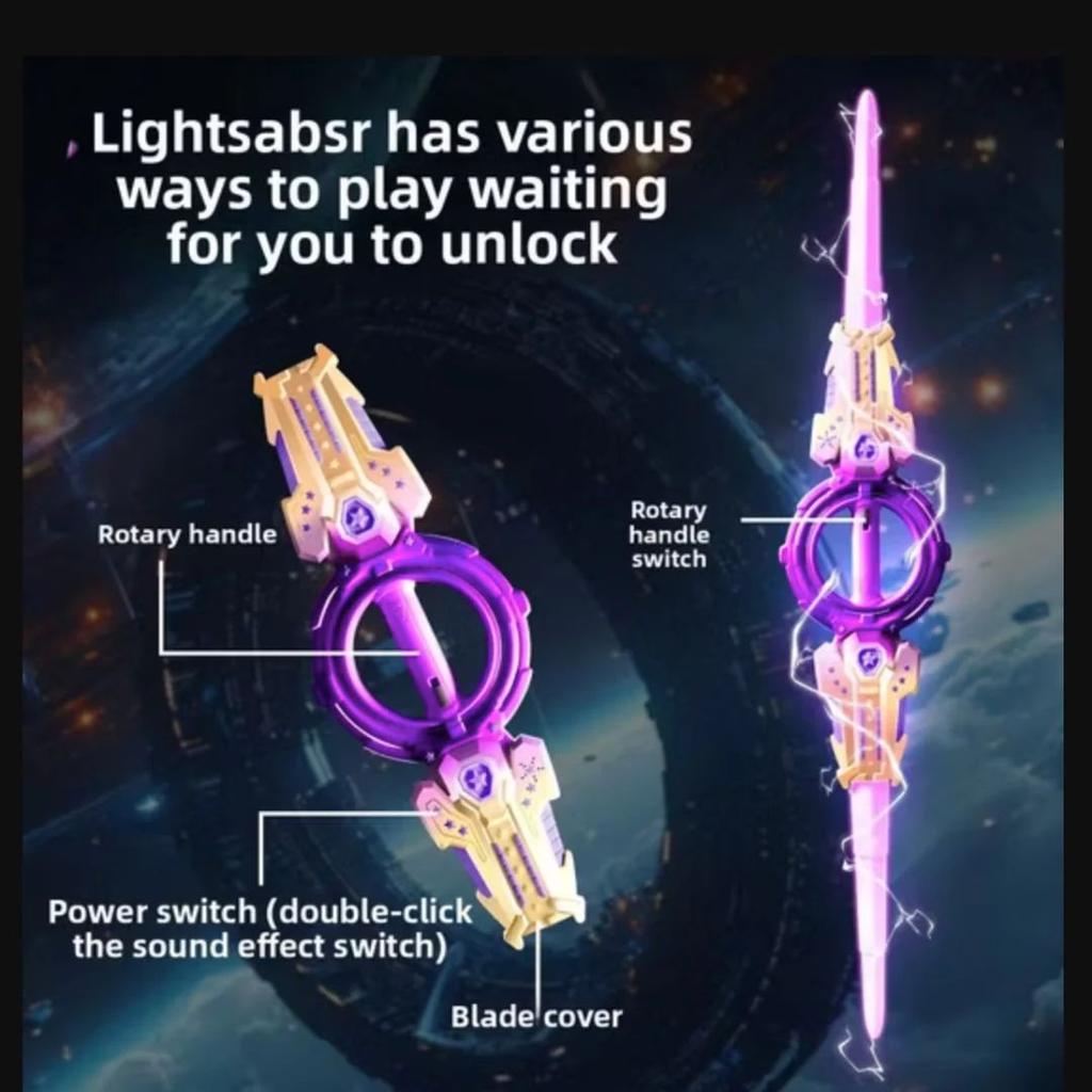 Double Edged Fire Spinning Lightsaber Toy — photo 2