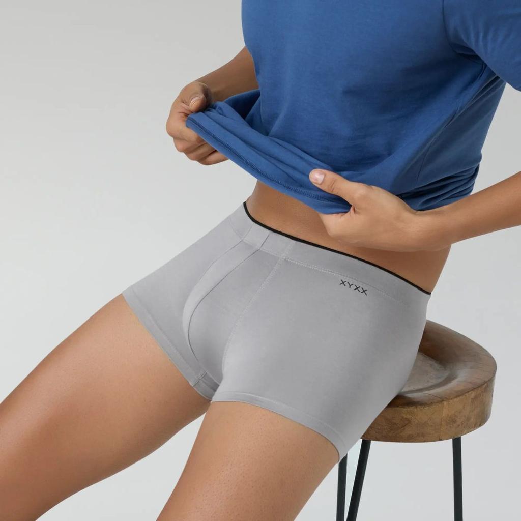 Super Combed Cotton-Modal Trunks - Ash Grey