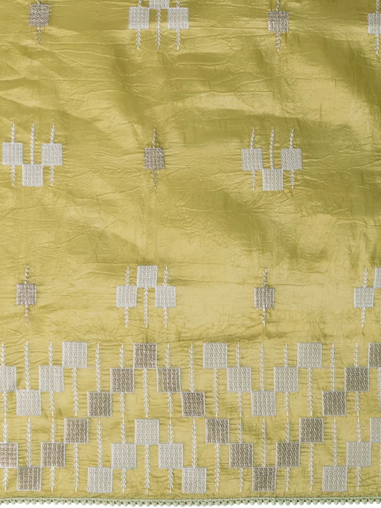 Mimosa Women's Woven Design Banarasi Style Tissue Crush Saree With Blouse Piece : SA00002009OLFREE — photo 7