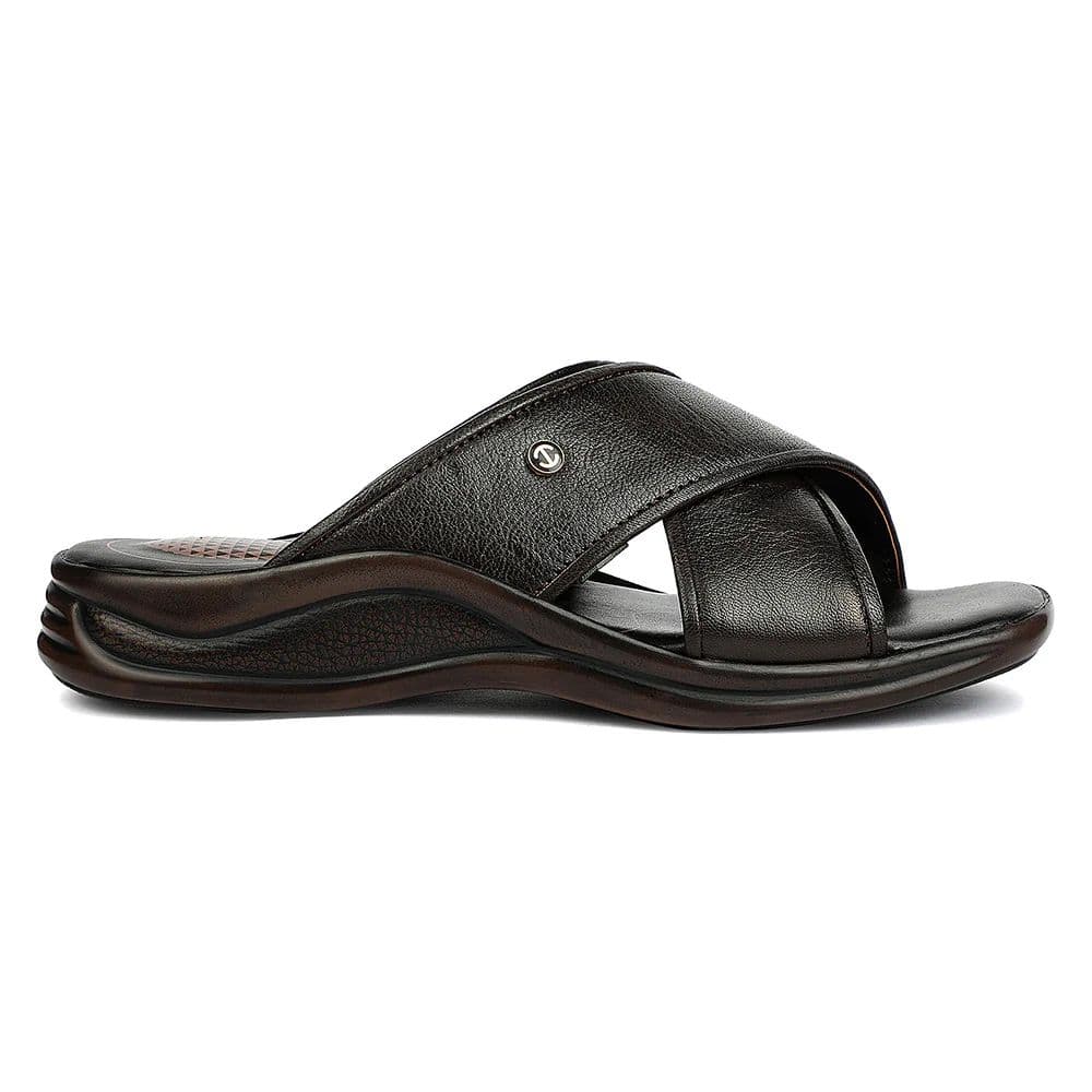 Healers Brown Formal Slip on Slippers for Men 2013-121 by Liberty — photo 2