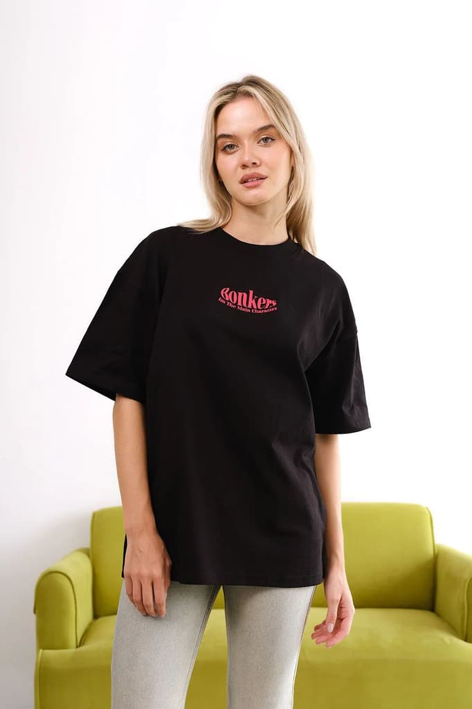 Black Main Character Oversized T-Shirt — photo 2