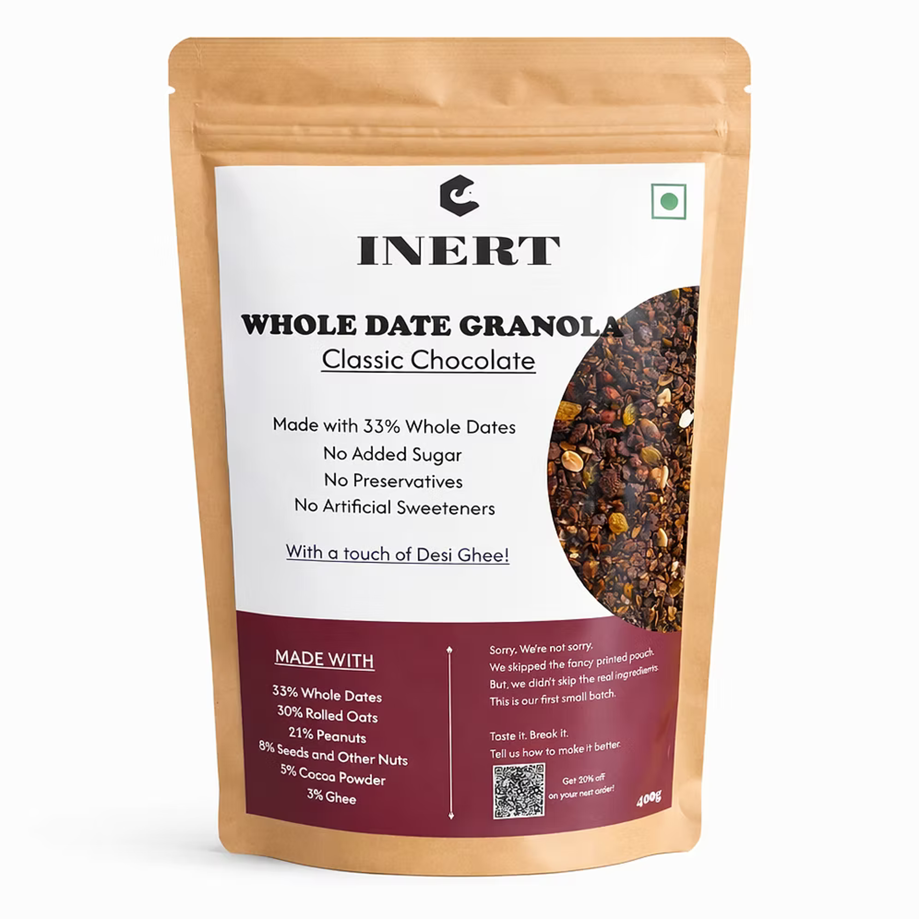 Whole Date Granola | Classic Chocolate: 400g