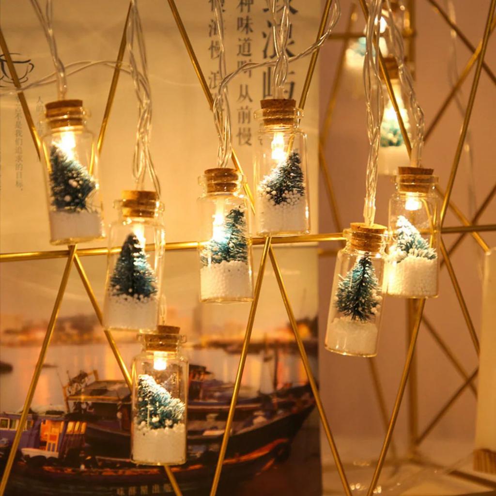 Wishing Bottle Christmas String Lights – Mini Snowy Jar LED Fairy Lights — photo 3