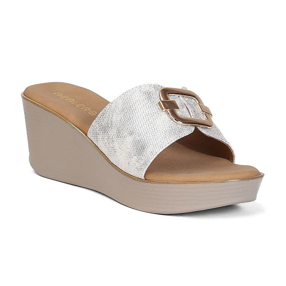 Healers STY-111 Women's Silver Casual Wedge Heeled Sandals - PARTY EDIT Special — 3/36 / Silver