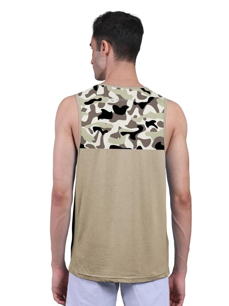 Sand Active Vest Front Yoke Camouflage Regular Organic Bamboo Vest - Active Fit (Pack Of 1) — photo 4