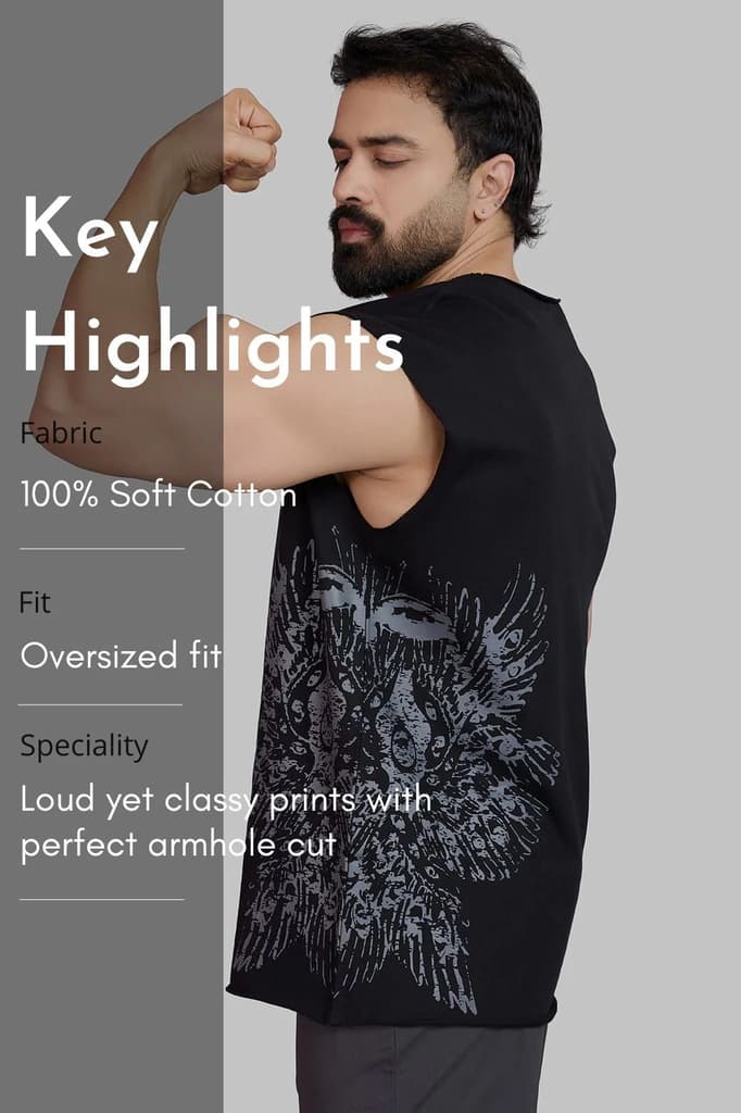 Raw Eagle Capsleeves Tank Black — photo 7