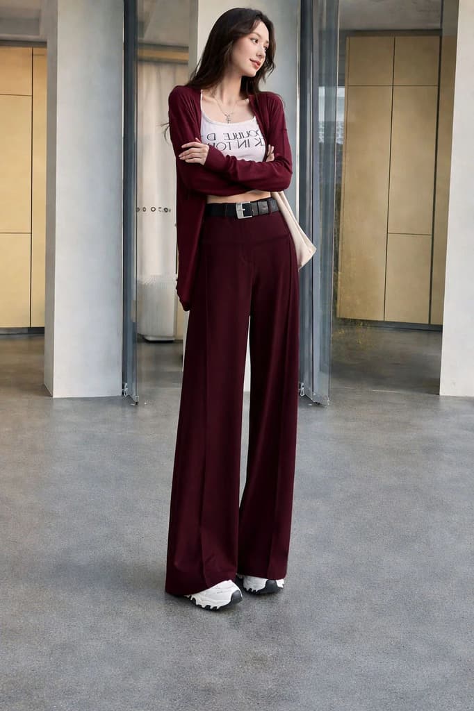 Front Pleat Formation Wide Pants — photo 8