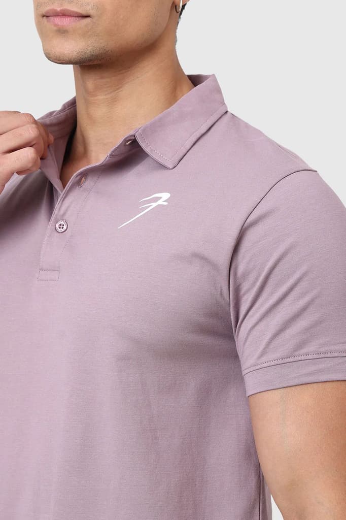 Polo T-shirt Mauve — photo 3