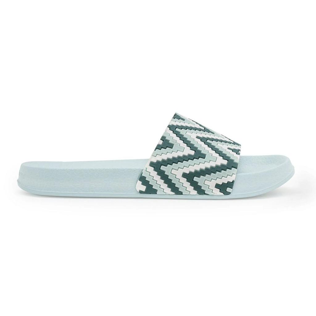 Womens Sliders in Green and White | Casual Pool Sliders — photo 2