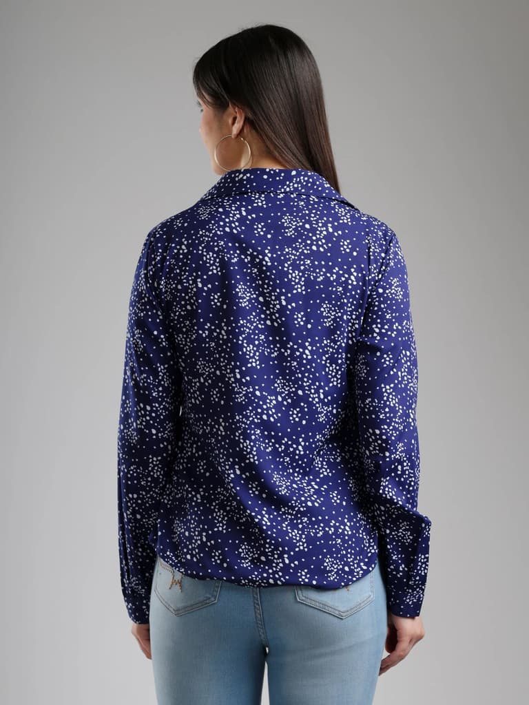 Zivara chic printed shirt - Navy — photo 4