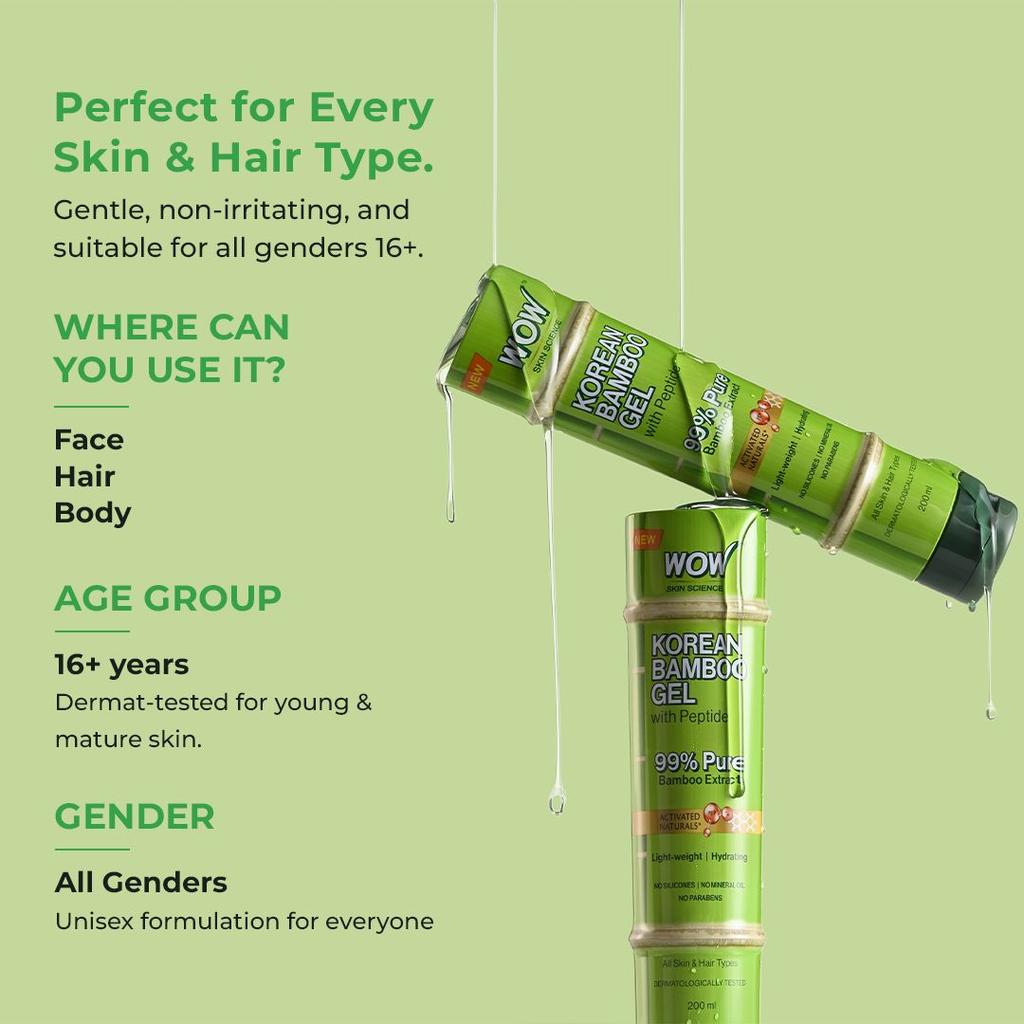 Korean Bamboo Gel Lightweight Hydration for Skin & Hair
