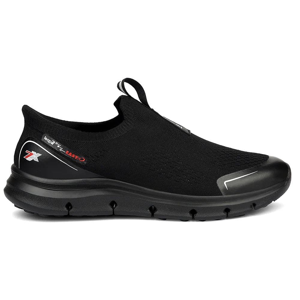 Leap7x Black Sports Non Lacing Walking Shoes For Men BRISBANE By Liberty — photo 2