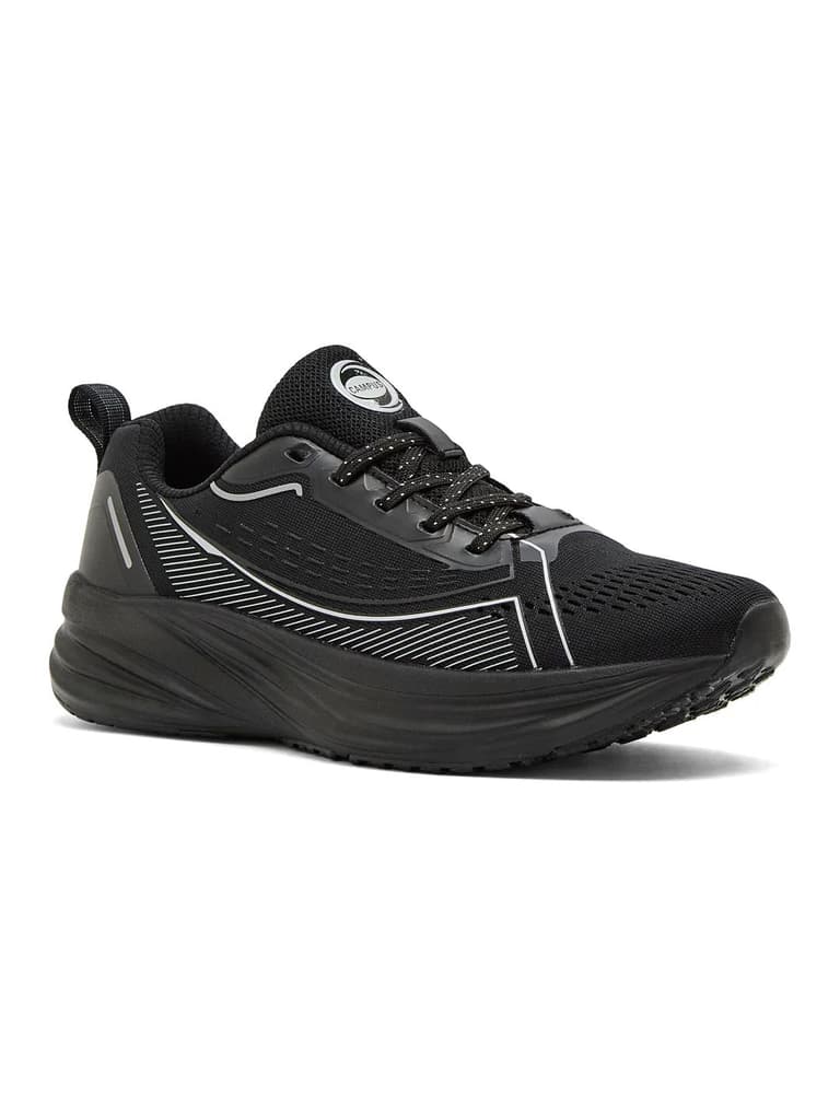 SPINE Black Men's Running Shoes — Black / 6