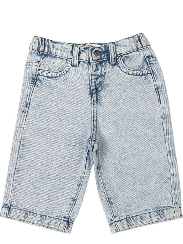 HOP Baby Girls Light Blue Denim Shorts — photo 2