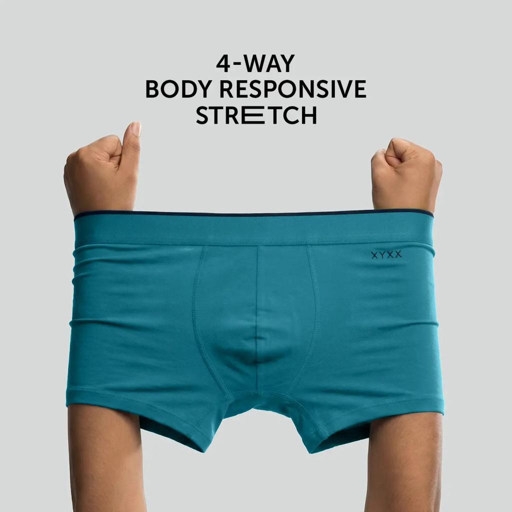 Super Combed Cotton-Modal Trunks - Ocean Blue — photo 4