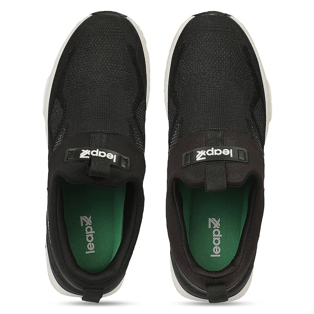 LEAP7X BRISK2025 Black Sports Non Lacing Walking Shoes for Men — photo 8