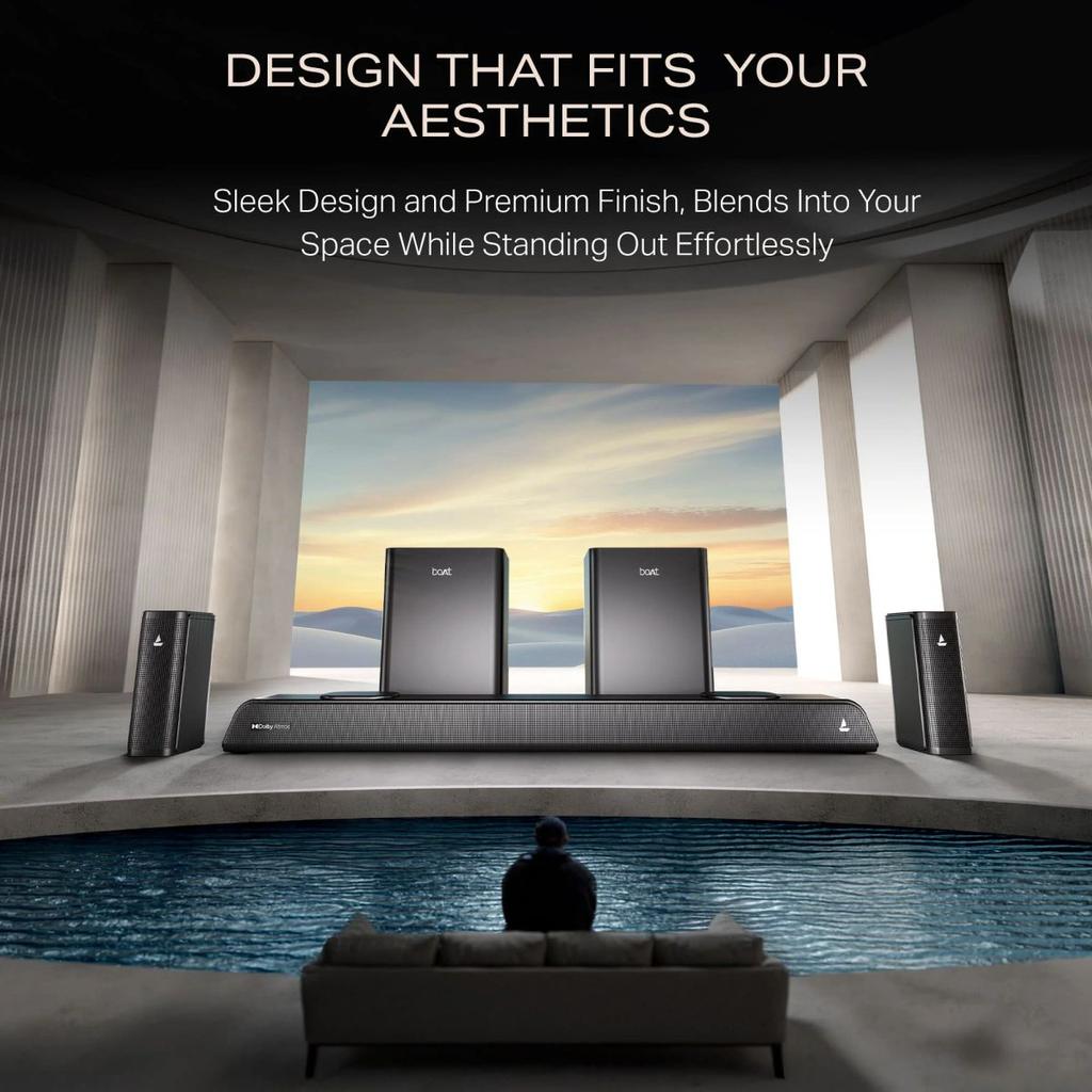 boAt Aavante Prime 5.2.4 6250DA | 625W 5.2.4 Channel Soundbar with Dolby Atmos, Dual Subwoofers & Wireless Rear Satellites — photo 7