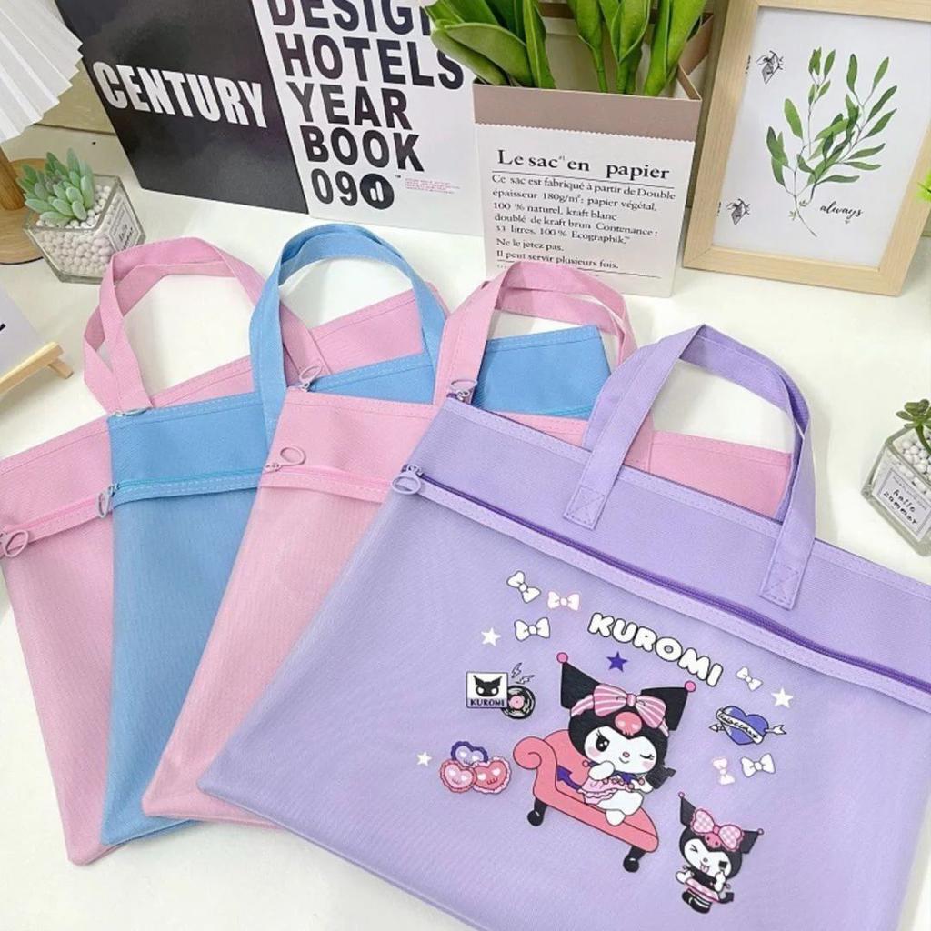 Kuromi Theme Tote Bag | Stylish Zipped Canvas Bag — photo 3