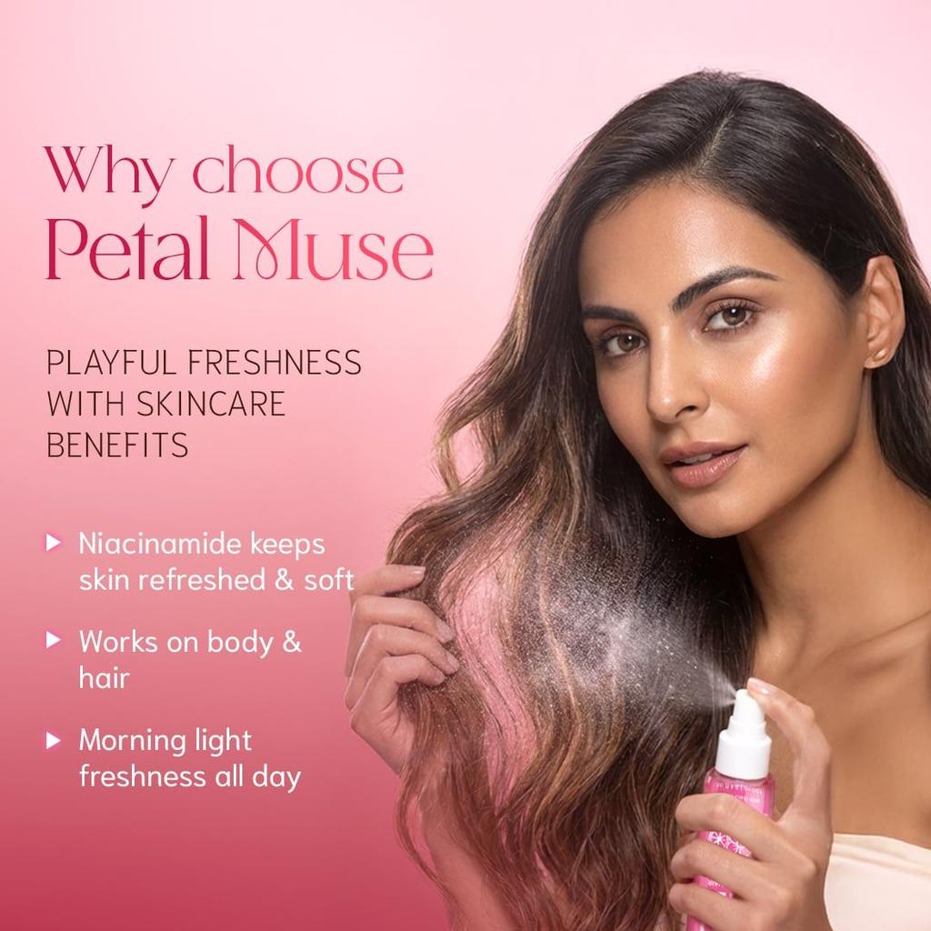 Petal Muse Floral Hair & Body Mist Long-Lasting Peony Freshness