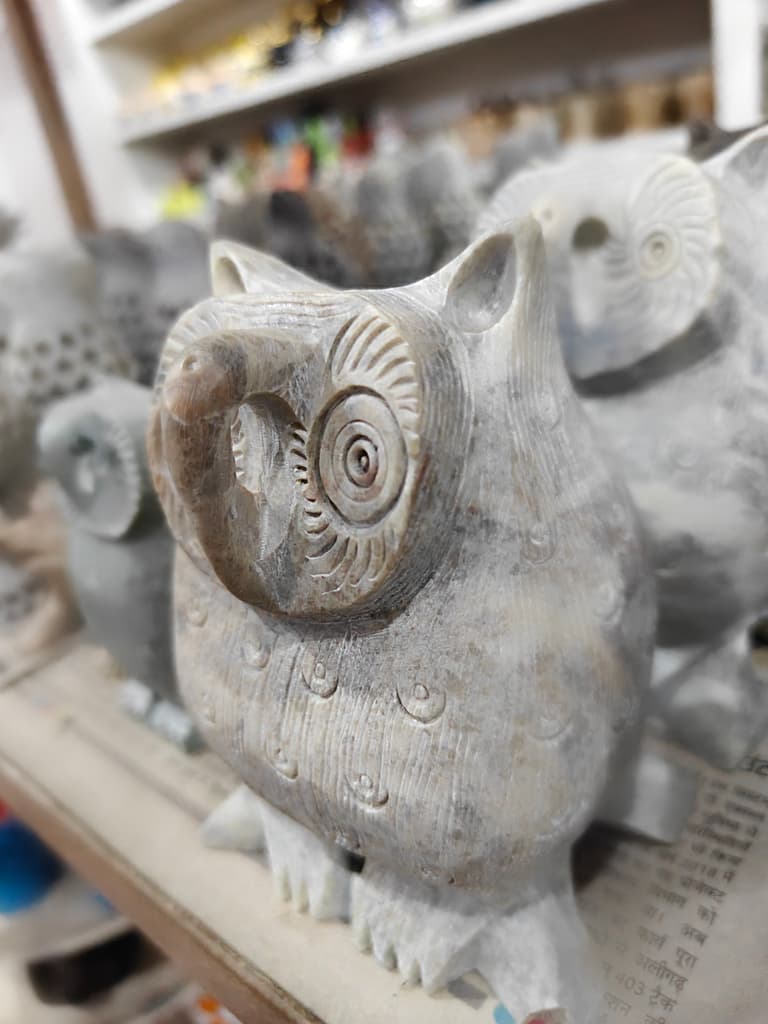 Owl Figurine | Ceramic | Brown | Decorative