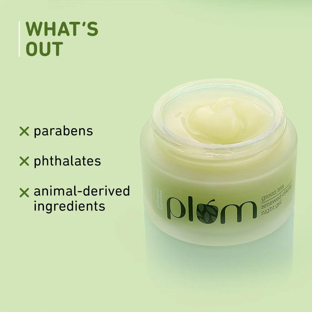 Green Tea Night Gel For Oily, Acne-Prone Skin | Travel-Size| 15 ml